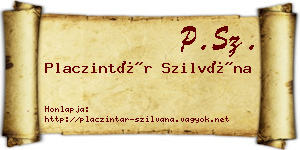 Placzintár Szilvána névjegykártya